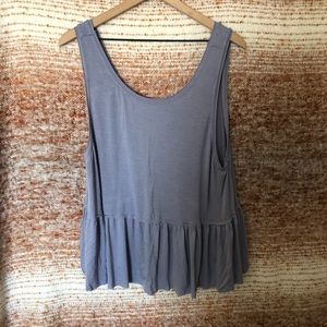 NWOT—Mossimo Periwinkle Peplum Top